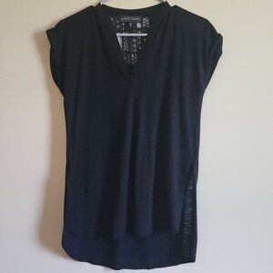 Almost Famous - Black Shirt With Lace Detailed Back Size Small